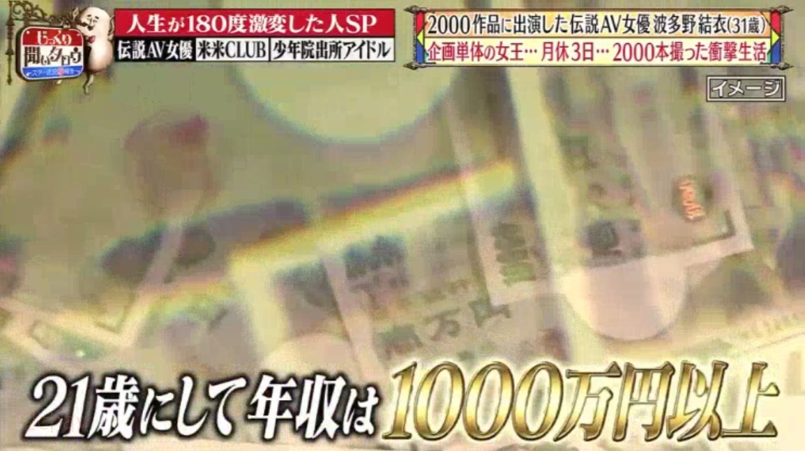 波多野结衣：我在前男友身上花了好几千万日元！