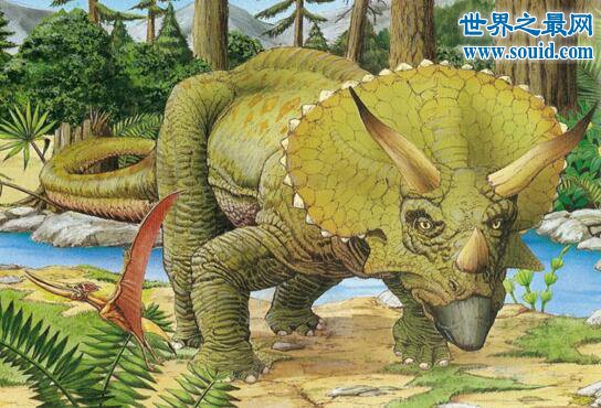 三角龙，史前最晚出现的恐龙(头盾长达1.5米)