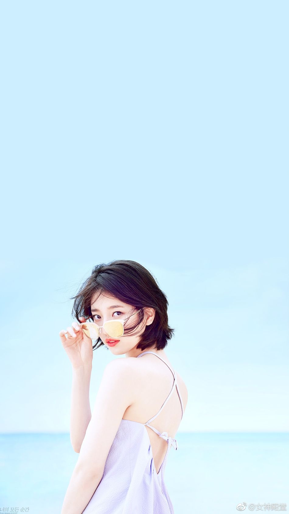 韩国美女明星秀智蓝色苍穹唯美大气写真