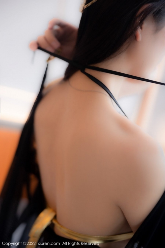 XiuRen1_Top_No.1489_模特李雅柔西域风情主题黑色薄纱遮面露性感内衣迷人诱惑写真65P